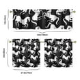 thumbnail image 6 of Kitchen Curtains 24 Inch Short - 3 Panel Set, Cute Horse Pony Print, Rod Pocket Window Curtain, 100% Polyester for Farmhouse, Retro Rural Kitchen, Easy Wash, 6 of 6