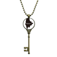 thumbnail image 1 of Maine America USA Map Outline Key Necklace Pendant Tray Embellished Chain, 1 of 3