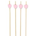 thumbnail image 1 of BambooMN - Decorative Pink Heart Bamboo Food & Drink Picks Skewers - 4.7" (12cm) - 300pcs, 1 of 4