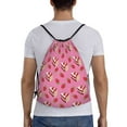 thumbnail image 4 of Hirioo Strawberry Cake Print Drawstring Backpack Bag Sport Versatile Sports Backpack for Gym, Travel, Swimming, Beach, 4 of 9