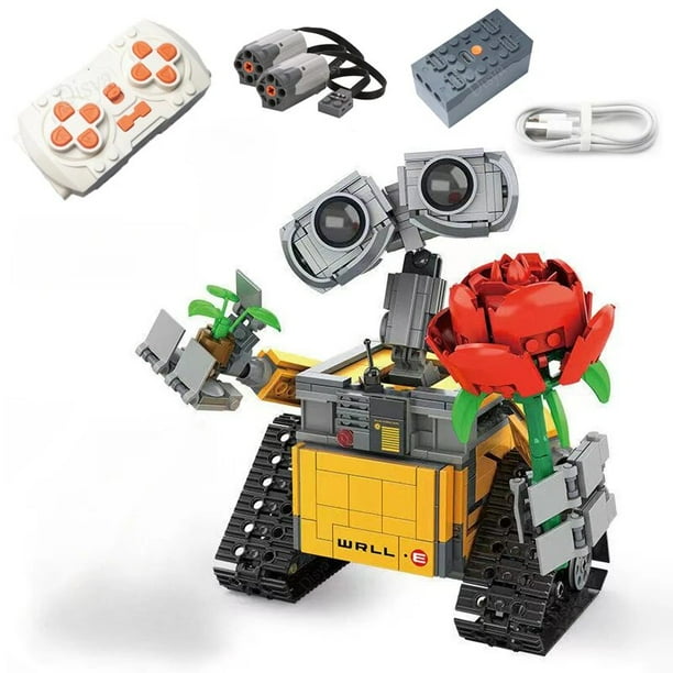 Bloques de construcción de Robot de control remoto motorizado para niños, figuras técnicas de bloques de construcción para niños, regalo de juguetes, aplicación de alta tecnología, Disney WALL E, nuev