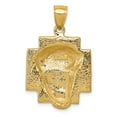 thumbnail image 4 of 14K Yellow Gold Charm Pendant Polished 2-D Large Jesus Head With Crown, 4 of 4