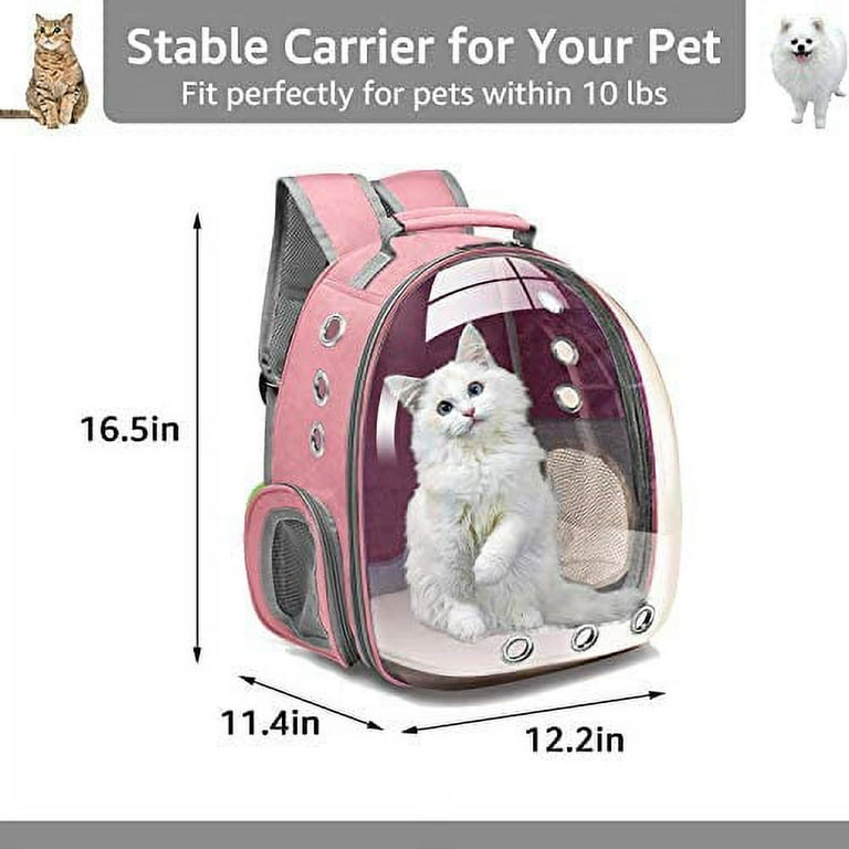 Cat Carrier - Breathable Space Bubble Cat Backpack, Pink