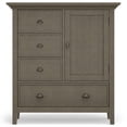 thumbnail image 2 of Simpli Home Redmond Armoire Moyenne Transitionnelle en Bois de 39 Pouces en Gris Farmhouse, 2 of 6