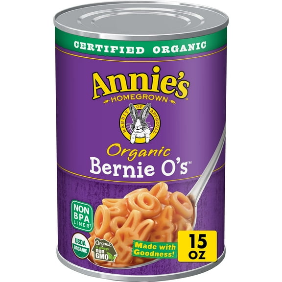 Annie's Organic Bernie O's, Canned Pasta in Tomato & Cheese Sauce, 15 oz. (Pack of 12)