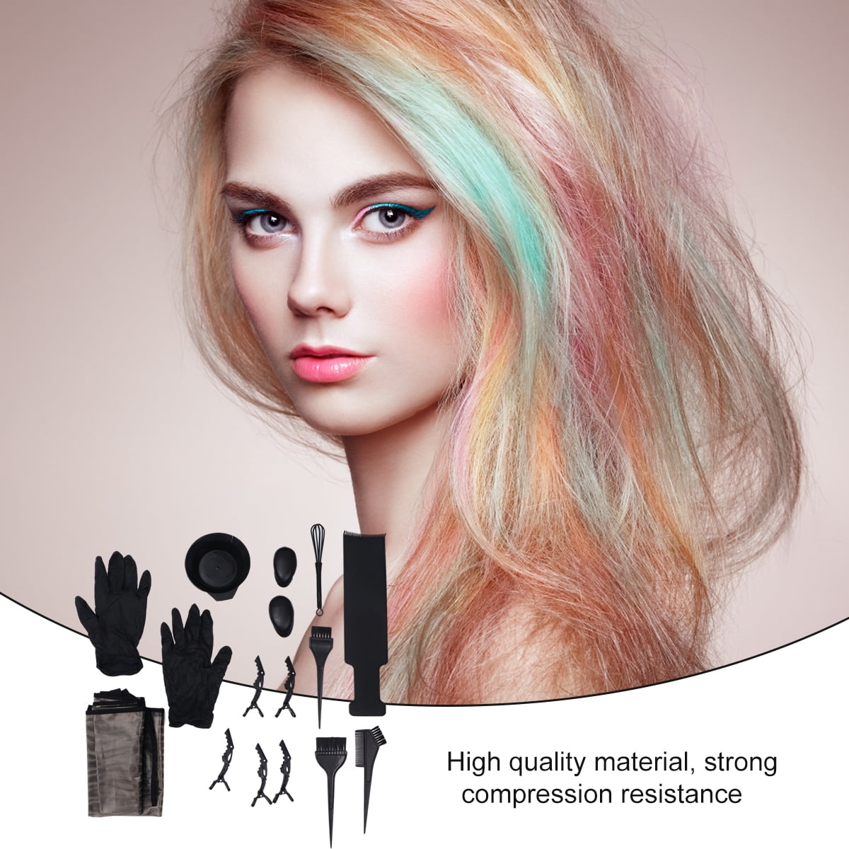 Monyance Hair Brush 15pcs Hair Dye Salon Tool Set with Cape, Bowl, Brush & Ear Cover(13.78X3.39X0.2Inches)