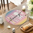 thumbnail image 6 of Antqov Easter Placemats, 14" Spring Linen Round Place Mat Cute Bunny Eggs Designs Easter Placemat for Party, Kitchen, Home & Holiday Decorations, 6 of 6