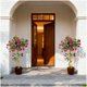 thumbnail image 1 of 4 ft artificial bougainvillea tree con faux rosa silk flowers in blanca planter - a grande decorative fake plant para home, oficina, house y garden, 1 of 7