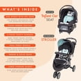thumbnail image 6 of Baby Trend EZ Ride 35 Travel System Stroller Car Seat Combo for Baby, Doodle Dots, 6 of 13