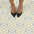 thumbnail image 4 of FloorPops! Isosceles Yellow and Gray Peel & Stick Vinyl Floor Tiles 10 Tiles/10 sq.ft, 4 of 5