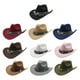 thumbnail image 3 of Qarigey Sombrero de Jazzes para niñas y niños de amplia aplicación de poliéster para trajes versátiles y de moda Premium Sombreros Vino rojo, 3 of 6