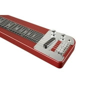 Rogue RLS-1 Lightweight Steel Lap Guitar with Stand and Gig Bag, Metallic Red