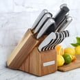 thumbnail image 2 of Sabatier 15-Piece Stainless Steel Knife Set with Acacia Wood Block, High-Carbon Kitchen Knives, 2 of 10