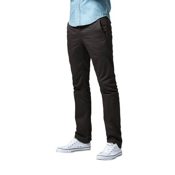 Pantalones Casual Ajustados para Hombre con Pierna Recta en Gris Oscuro