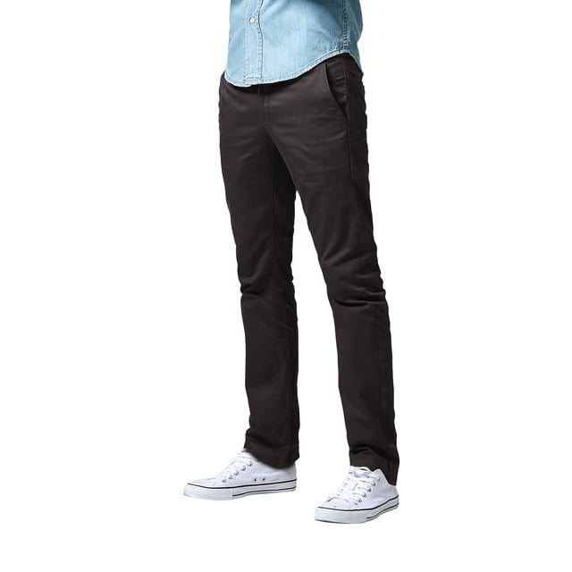 Pantalones Casual Ajustados para Hombre con Pierna Recta en Gris Oscuro