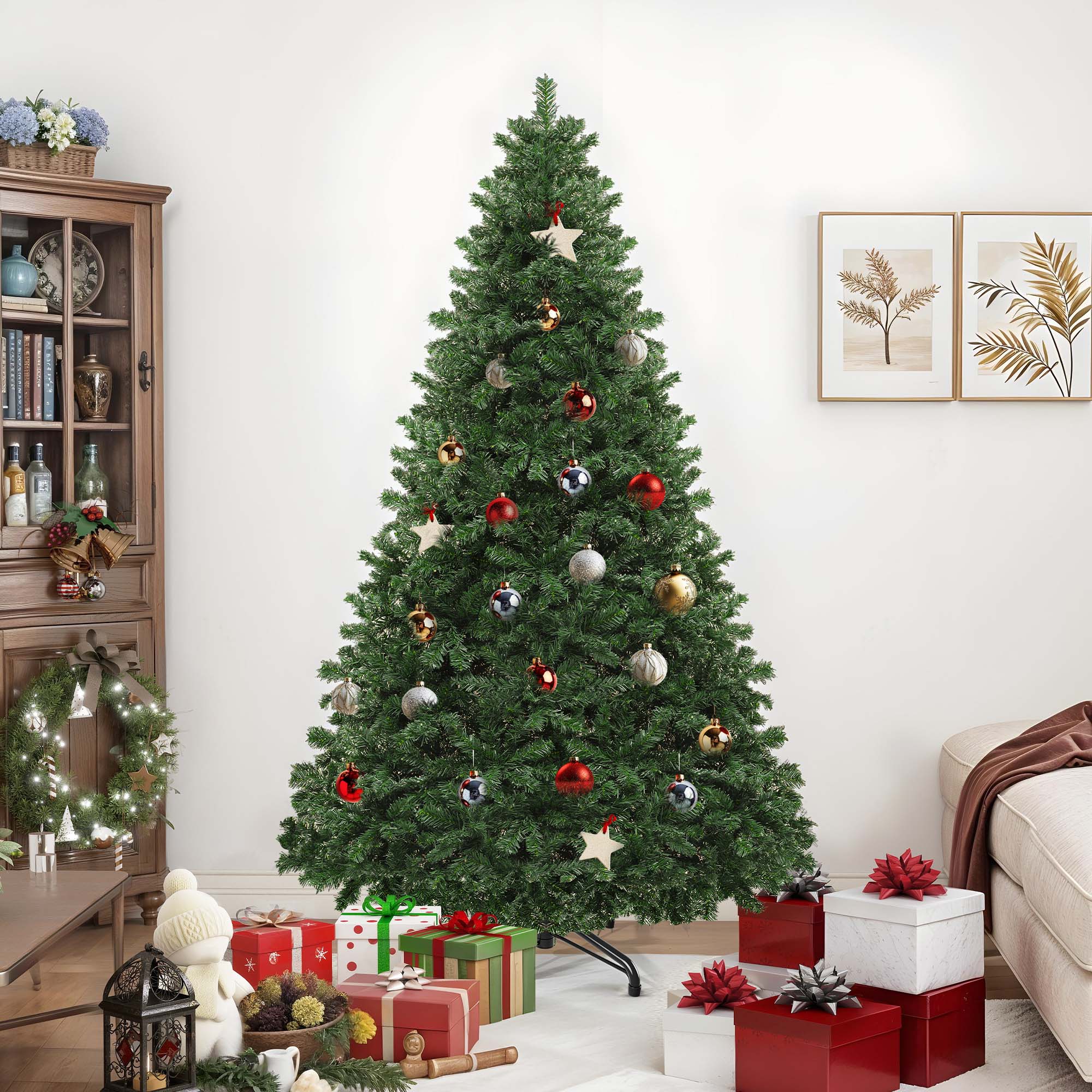 DEXTRUS 6ft Artificial Spruce Christmas Tree with Metal Base photo 3