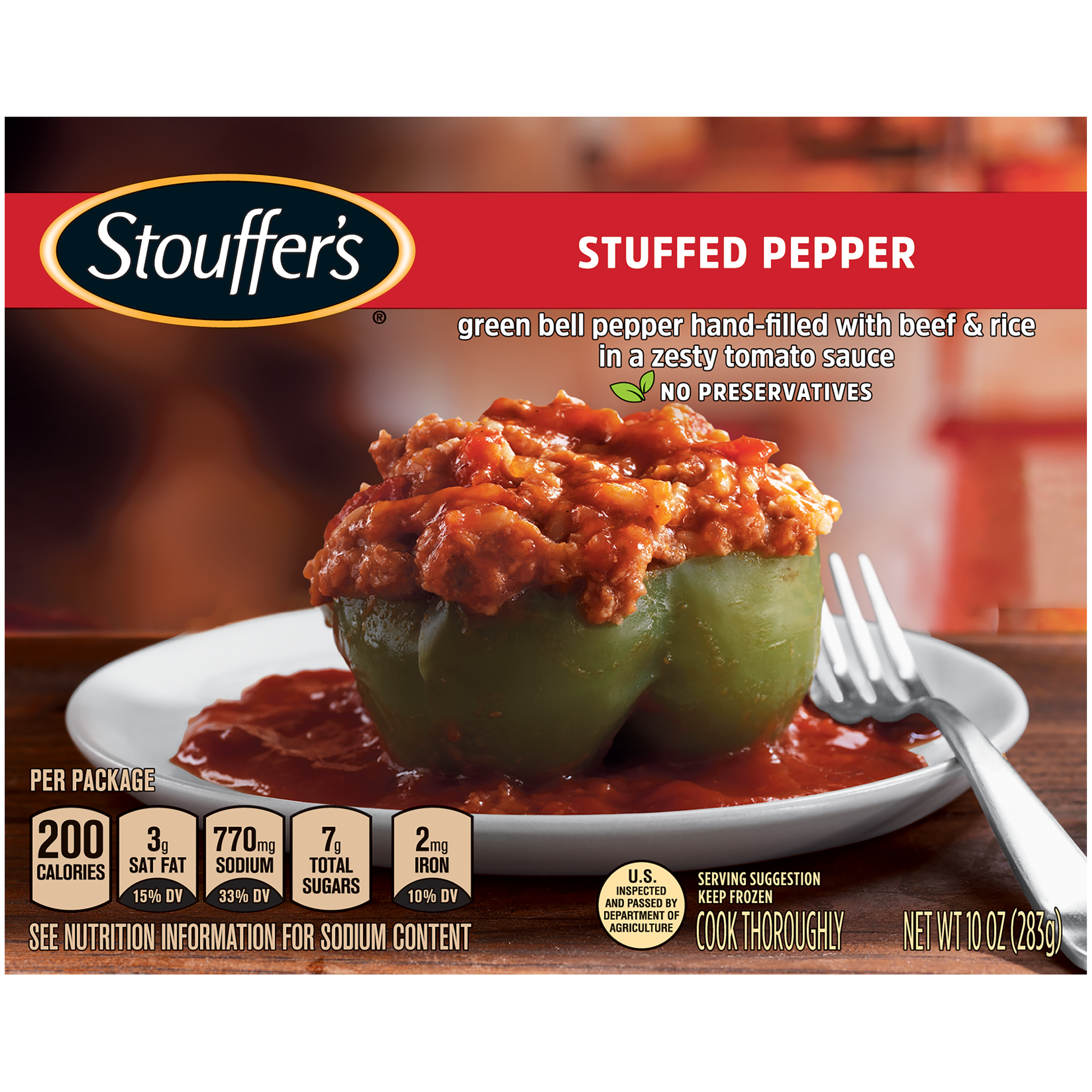 Stouffer’s Stuffed Pepper Frozen Dinner 10 oz.