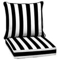 thumbnail image 1 of Arden Selections Outdoor Deep Seating cushion Set 24 x 24, Black cabana Stripe, 1 of 4