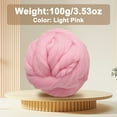 thumbnail image 2 of Uxcell 3.53oz Wool Roving Yarn Felting Wool Fiber for Needle Felting and Craft Supplies, Light Pink, 2 of 7