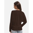 thumbnail image 4 of Long Sleeve Workout Shirts for Women Loose Fit Athletic Yoga Shirt Casual Fall Tops, 4 of 6