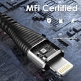 thumbnail image 2 of Cable de carga ohbox extra largo de 15 pies para iPhone Apple MFi, 2 of 9