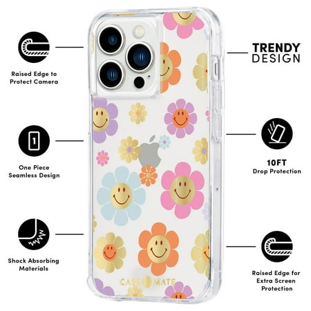 Case-Mate - Print Hardshell Case for iPhone 13 Pro - Retro Flowers