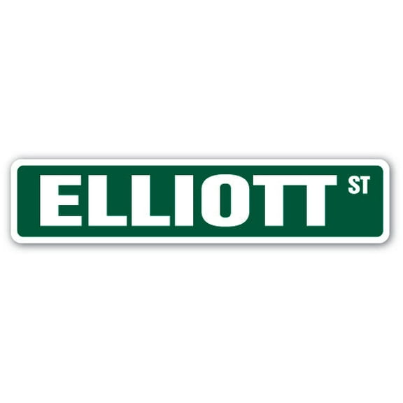 ELLIOTT Street Sign Childrens Name Room Sign | Indoor/Outdoor |  18" Wide