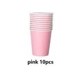 thumbnail image 2 of Injueey 10 Uds. De vasos de papel para jardín de infantes, papel desechable, pintura de juguete, artesanía ambiental, educación pura, bebidas frías, Mostrada Rosado Injueey HA071325-05, 2 of 6