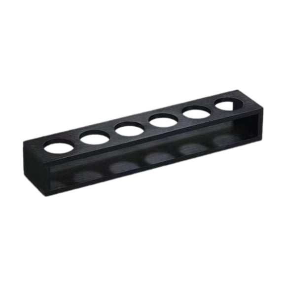 Soporte para vasos, organizador de vasos con base de 6 orificios, soporte para bebidas y tazas de bambú. Negro