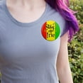 thumbnail image 2 of Stay Irie Rastafarian Flag Pinback Button Pin, 2 of 4