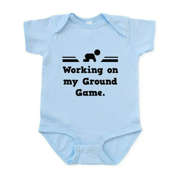 CafePress - Working On My Ground Game Infant Bodysuit - Baby Light Bodysuit, Size Newborn - 24 Months