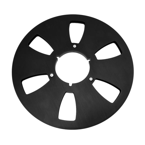 Bobine Vide 10.5 Pouces, 6 Trous 1/4 Po Bobine Ouverte en Alliage d'Aluminium, Compatible avec Akai, Enregistrement