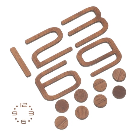 WHAMVOX DIY Wall Clock Kit with Wooden Numbers for Handmade Clocks and Clock Panel Replacement 1 Set