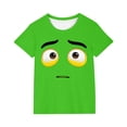 thumbnail image 1 of Hauts à Manches Courtes Mignons pour Femmes, T-Shirt Décontracté à Imprimé Couleur Unie, 1 Pce, 1 of 7