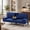 Navy Blue, variant on BSHTI 69.49" Fabric Convertible Futon Sofa Bed with Drop-Down Console, 2 Cup Holders, 5-Position Backrest, Side Pocket for Living Room(Navy Blue)