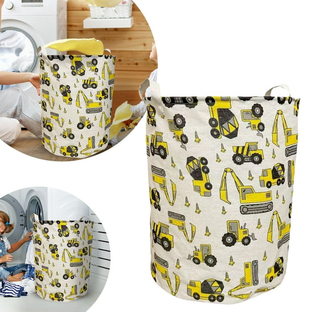Patterned Linen Laundry Hamper Without Lid Large Open Top Stylish And Breathable Fabric For Bedroom Or Bathroom Easy And Durable Design over The Door Hamper No 9 Towel round with Handle for Organizing