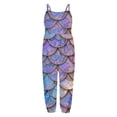 thumbnail image 2 of MIASHUI Girls Clothes Sleeveless Print Rompers Casual Loose Long Wide Leg Jumpsuit Outfits,Purple,5-6 Years, 2 of 5