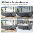 thumbnail image 3 of PARKWELL Patio Furniture Covers Waterproof,Outdoor Furniture Cover,Outside Table and Chair Covers,Heavy Duty 600D Tough Oxford Cover Grey 90L x 68W x 28H inch, 3 of 12