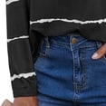thumbnail image 6 of Boho Tops for Women Cotton Tunic Blouses for Women Dressy Casual 3/4 Length Sleeve Womens Tops V Neck T Shirts with Smocked, 6 of 7