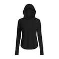 thumbnail image 6 of Amzcrzy 2026 Sun Protection Clothing Women Lightweight Upf 50+ Breathable Sun Shirts with Hoodie Long Sleeve UV Shirt with Thumb Holes for Hiking, Running, And Outdoor Sports Black XXL, 6 of 7