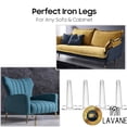 thumbnail image 2 of LAVANE 12 inch / 30cm Metal Furniture Legs, Set of 4 Mid Century Modern Iron Straight Tapered Furniture Replacement Feet Gold for Home DIY Project Sofa Couch Cabinet Table Chair, 2 of 5