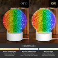 thumbnail image 3 of Naloa Glitter Rainbow Acrylic LED Night Light Custom LED Lights Personalized Nightlight Customized Gifts for Family Couples Friends, 3 of 9