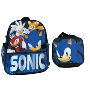 SEGA Sonic the Hedgehog 16" Backpack with Lunch Bag- B24SH60641