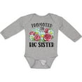 thumbnail image 3 of Inktastic Promoted to Big Sister with Flowers Girls Long Sleeve Baby Bodysuit, 3 of 5