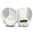 thumbnail image 2 of Franklin Sports Fastpitch Softball Glove - Field Master Fastpitch + Softball Mitt - Womens + Girls Righty Glove - Adult + Youth Baseball + Softball Gloves - Right Hand Throw - 10.5" - White + Grey, 2 of 9