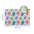 thumbnail image 3 of DouZhe Ensemble de 4 Sets de Table en Polyester, Motif de Monstres Extraterrestres Colorés Mignons, Résistants à la Chaleur pour Table à Manger, 12 Pouces x 18 Pouces, 3 of 6