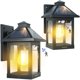 thumbnail image 1 of Farol solar de pared Kuniwa, paquete de 2 unidades, sensor de movimiento, impermeables, 1 of 8