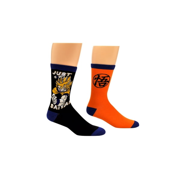 Dragon Ball Z Just Saiyan 2 Pair Pack Crew Socks