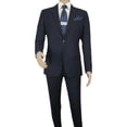 thumbnail image 2 of Men Suit BERLUSCONI Turkey 100% Italian Wool Super 180's #Ber29 Navy Blue Stripe, 2 of 7