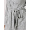 thumbnail image 4 of DARING DIVA Knit Robes Ribbed Tie Waist Knee Length Sleepwear M Gray, 4 of 6